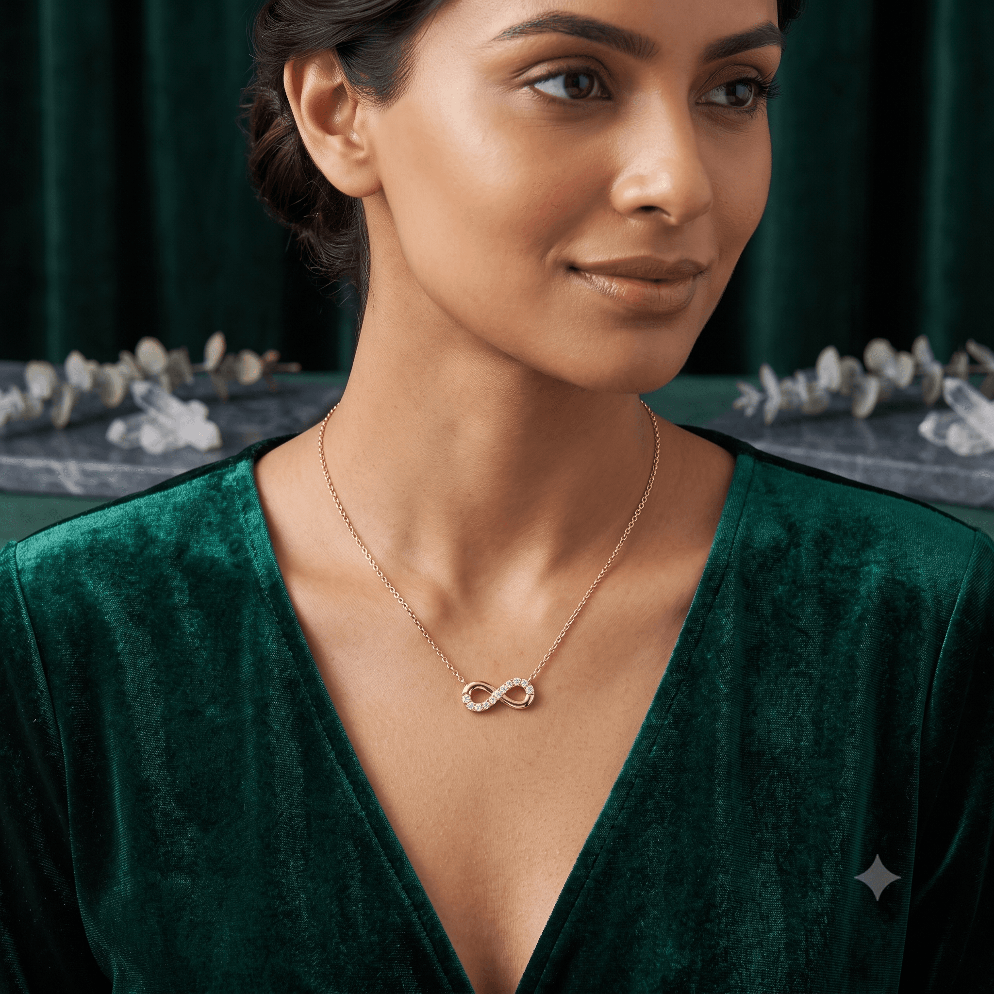 Infinity Pave Pendant Necklace